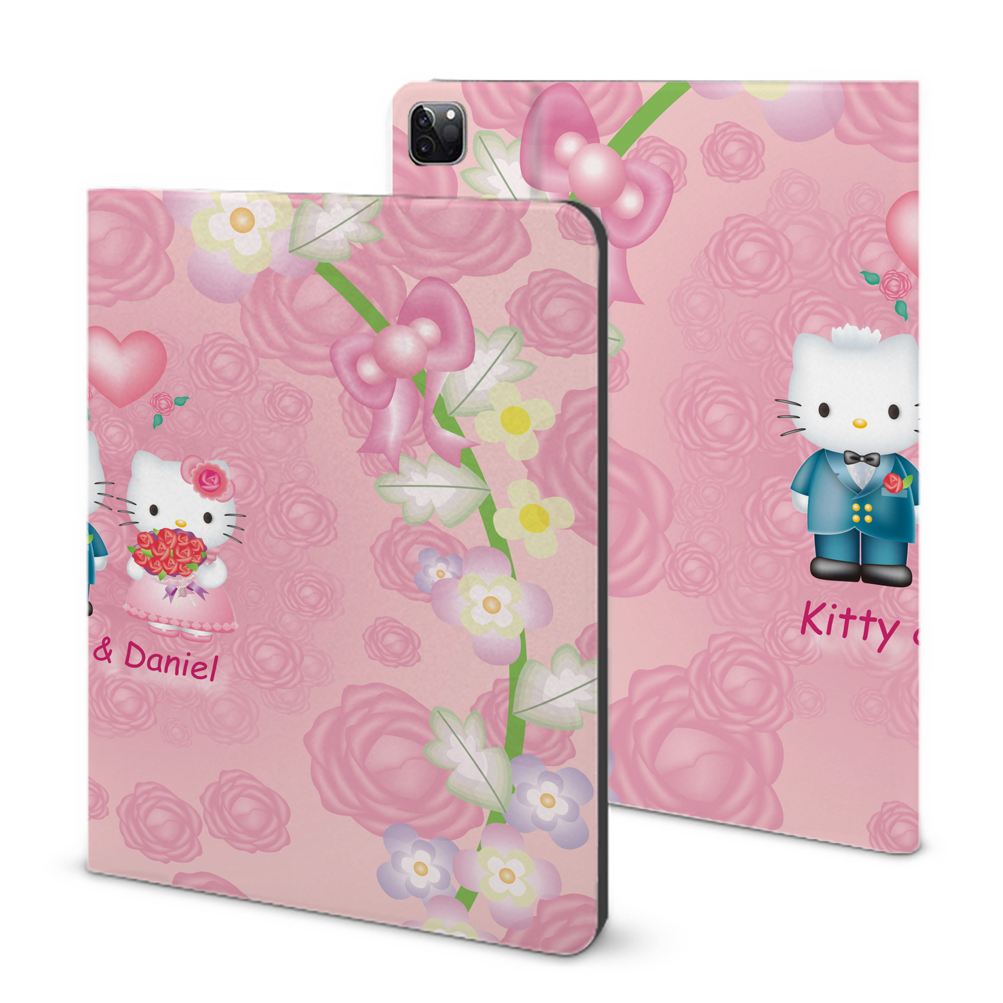 （画像用） Hello Kitty ハローキティ IPad ケース ブック型 PUレザー TPU 耐衝撃 軽量 薄型 ペン収納なし 全面保護 IPad 各モデル対応